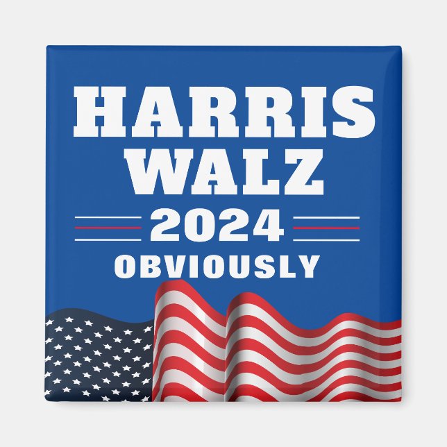 Harris Walz 2024 | Uppenbar Magnet (Framsidan)