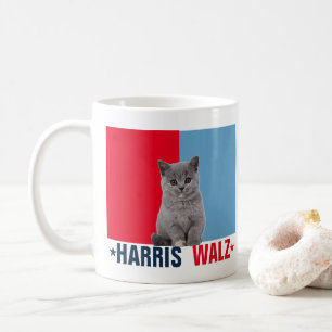 Harris Walz 2024, uppenbarligen Red Blue Kaffemugg