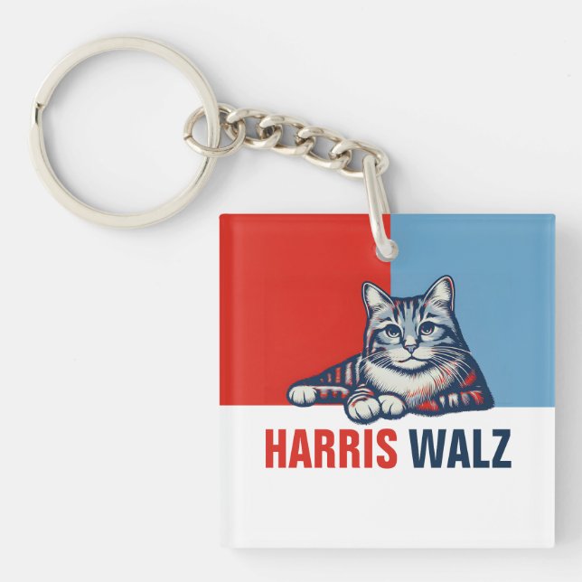 Harris Walz 2024: Uppenbarligen rödblå katt (Framsidan)