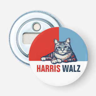 Harris Walz 2024: Uppenbarligen rödblå katt Flasköppnare