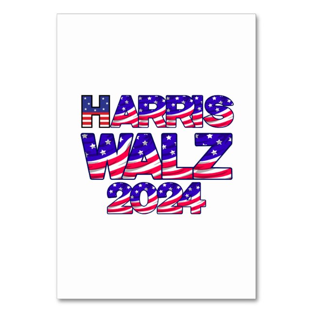 Harris & Walz 2024 | Val Bordsnummer (Framsidan)