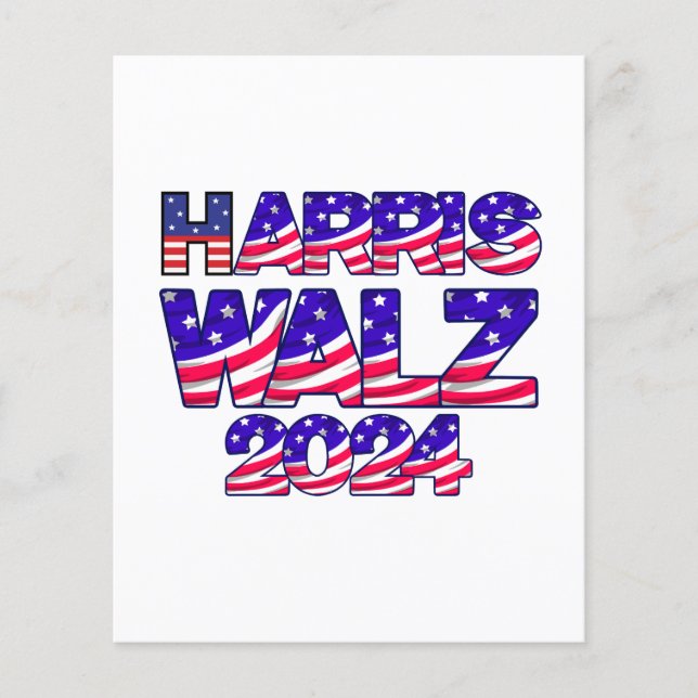 Harris & Walz 2024 | Val Flygblad (Framsidan)