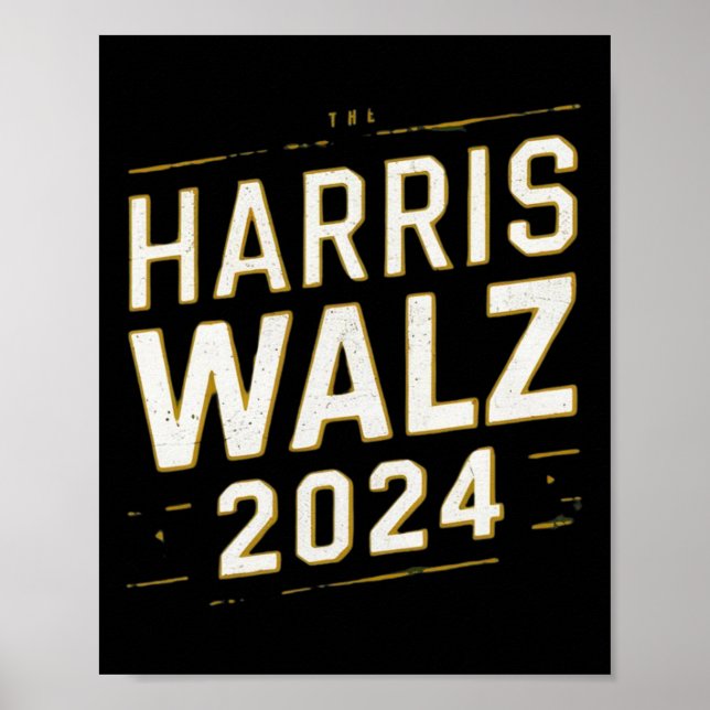 Harris Walz 2024 Val Kamala Harris Tim Watz Poster (Framsidan)