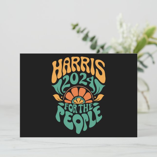Harris Walz 2024 Val President Kamala Harris  Inbjudningar (Stående Fram)
