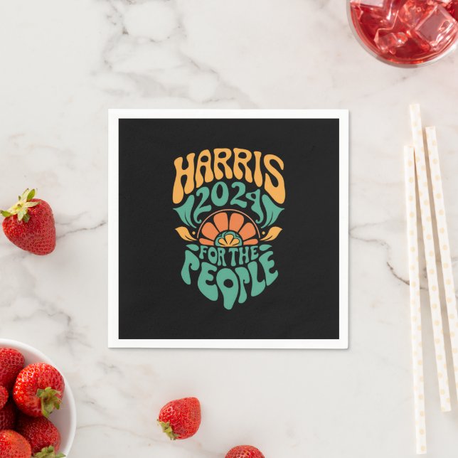 Harris Walz 2024 Val President Kamala Harris Pappersservett (Insitu)