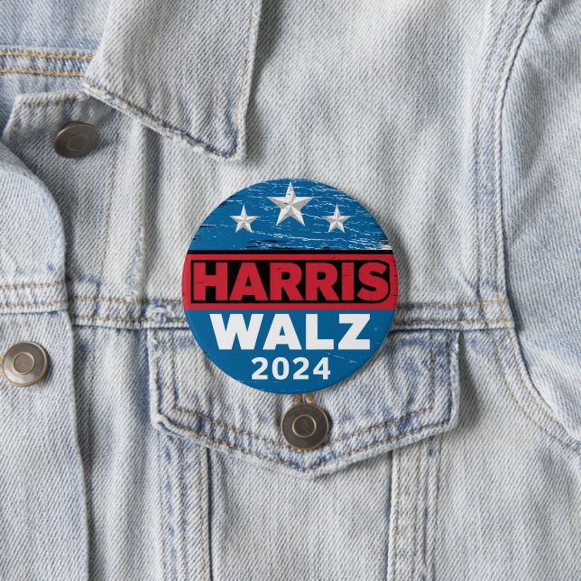 Harris Walz 2024 Valection Kamala Harris Tim Waltz Knapp (In Situ)