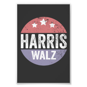 Harris Walz 2024 Valection Kamala Tim Waltz Americ Fototryck