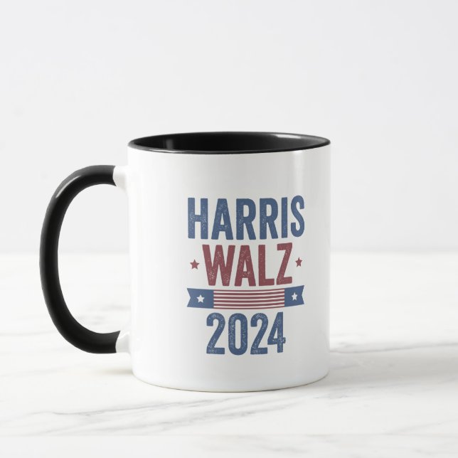Harris Walz 2024 Valection Kamala Tim Waltz Americ Mugg (Vänster)