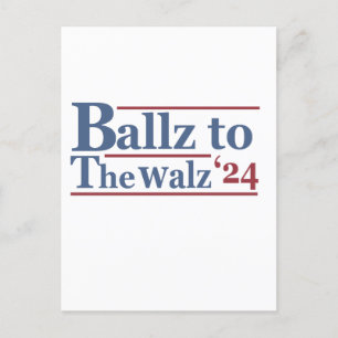 Harris Walz 2024 Valection Kamala Tim Waltz Americ Vykort