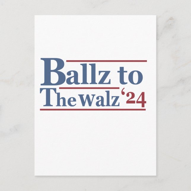 Harris Walz 2024 Valection Kamala Tim Waltz Americ Vykort (Framsida)