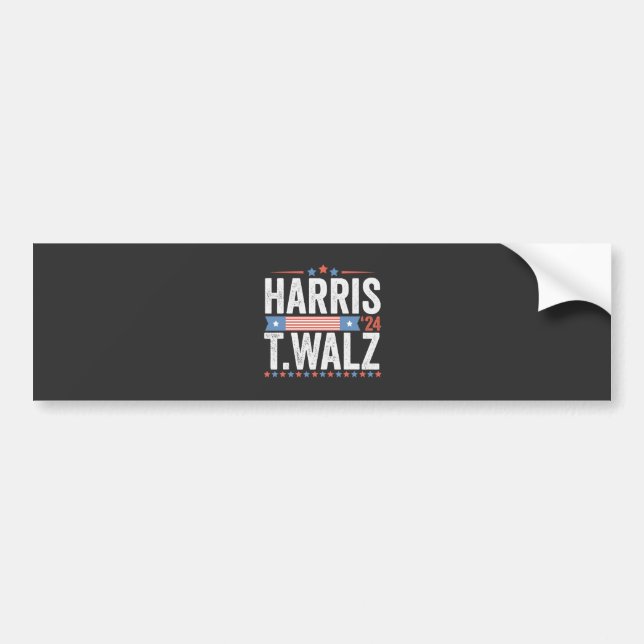 Harris Walz 2024 Valection Kamala Tim Waltz Bildekal (Framsidan)