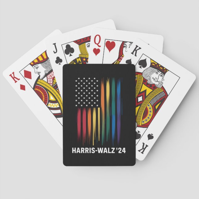 Harris Walz 2024 Valection Kamala Tim Waltz LGBT Casinokort (Baksidan)