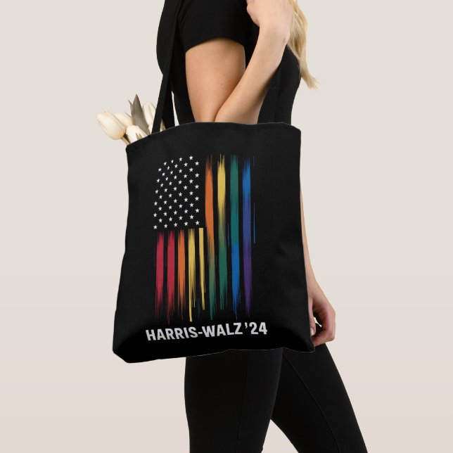 Harris Walz 2024 Valection Kamala Tim Waltz LGBT Tygkasse (Närbild)