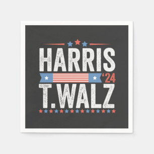 Harris Walz 2024 Valection Kamala Tim Waltz Pappersservett