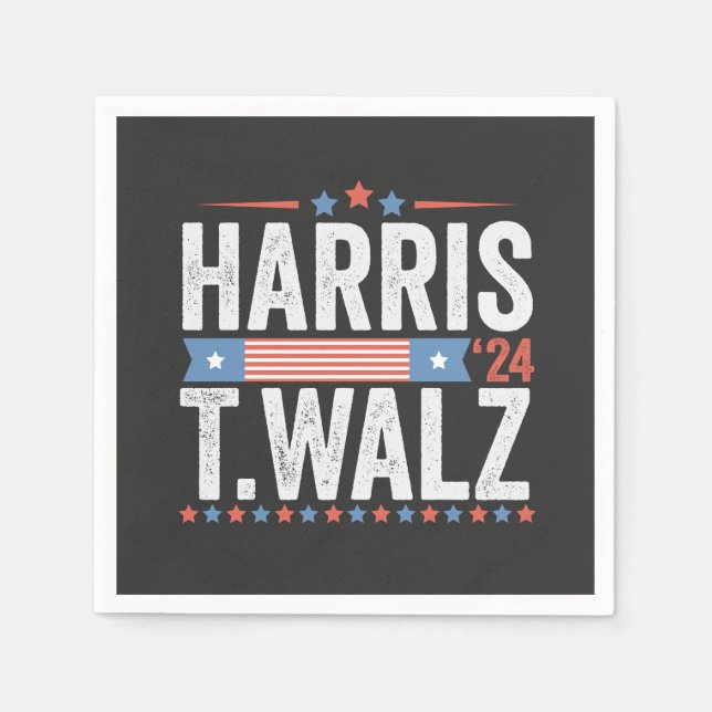 Harris Walz 2024 Valection Kamala Tim Waltz Pappersservett (Framsidan)