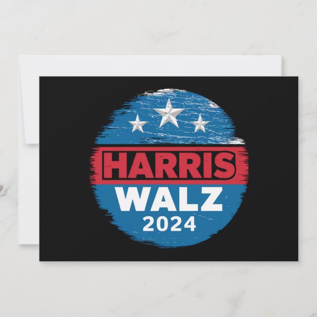 Harris Walz 2024 Valet Kamala Harris Tim Waltz  Inbjudningar (Framsida)