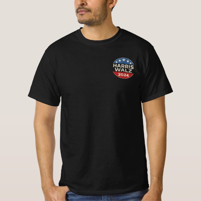 Harris Walz 2024 Valet T Shirt (Framsida)