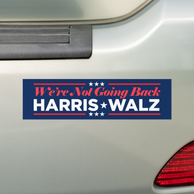 Harris Walz 2024 Vi är inte tillbaka Bildekal (På Bil)