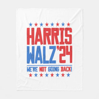 HARRIS WALZ 2024 - Vi går inte tillbaka Fleecefilt
