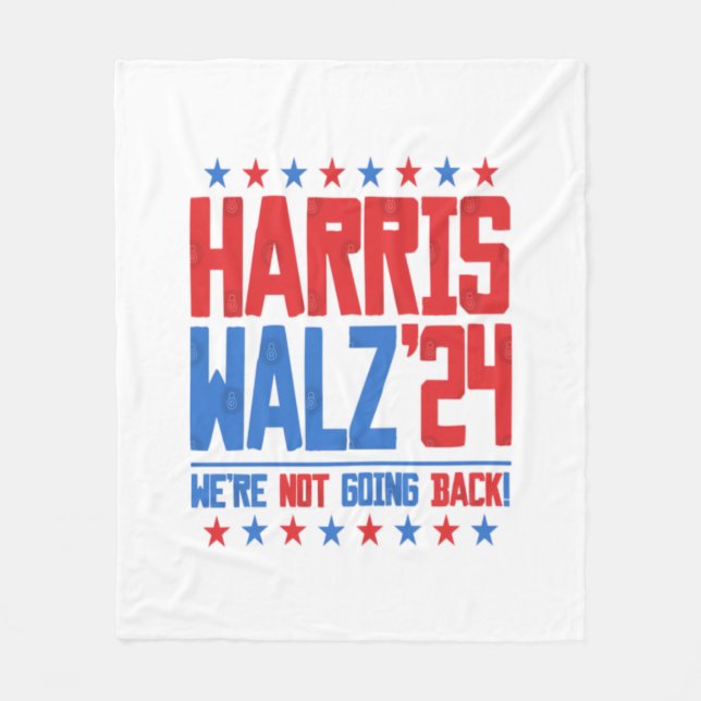 HARRIS WALZ 2024 - Vi går inte tillbaka Fleecefilt (Framsidan)