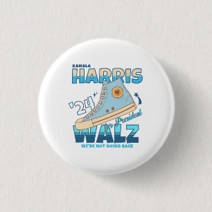 Harris Walz 2024 Vi Går Inte Tillbaka Sneaker Knapp