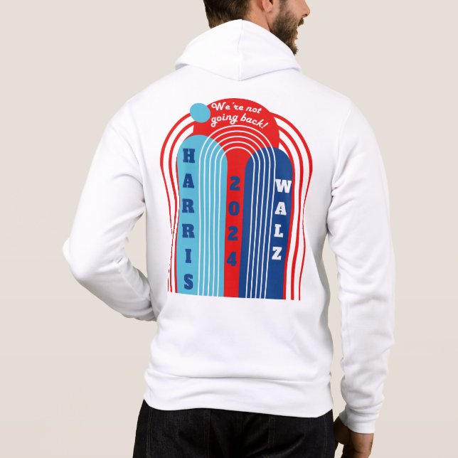 Harris Walz 2024 Vi ska inte åka tillbaka! T Shirt (Baksida)