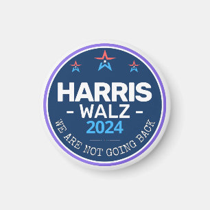 Harris Walz 2024 Vi ska inte tillbaka Magnet