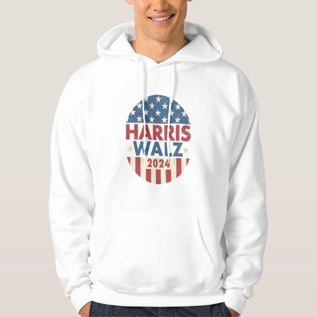 HARRIS WALZ 24 DEMOKRATI 2024 HOODIE (Framsida)