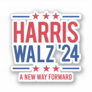 Harris Walz "24 - En ny väg framåt Klistermärken