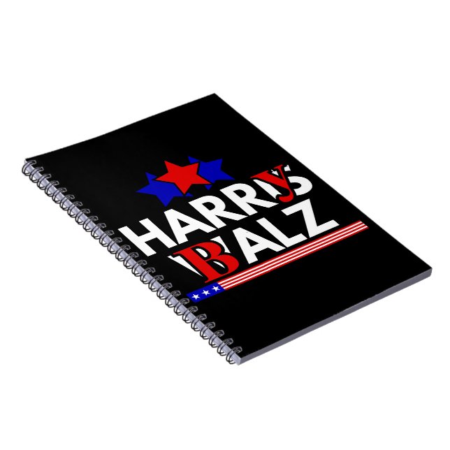 Harris Walz 24 Harry Balz 2024 Meme Democratics Anteckningsbok (Högra Sidan)