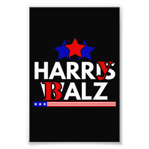 Harris Walz 24 Harry Balz 2024 Meme Democratics Fototryck