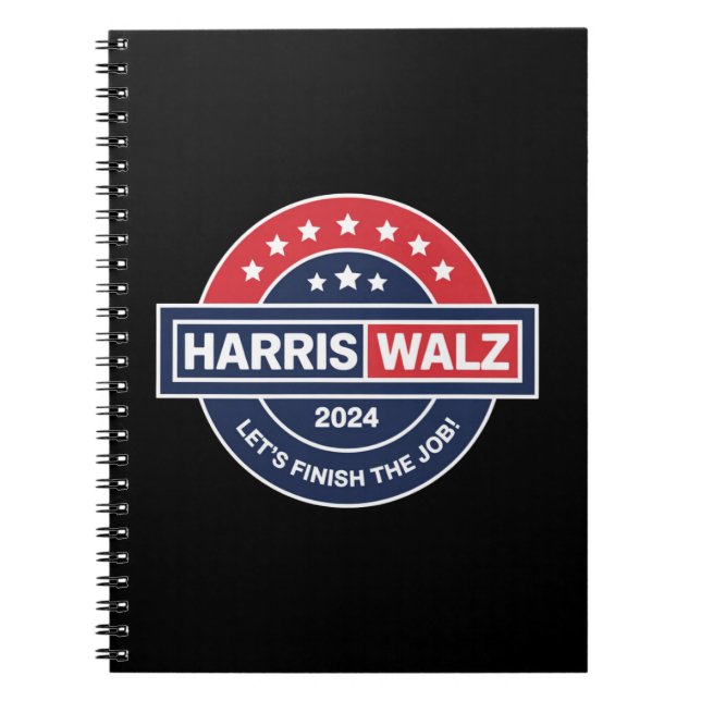 Harris Walz 24 Kamala Harris Fru talman 2024 Anteckningsbok (Framsidan)