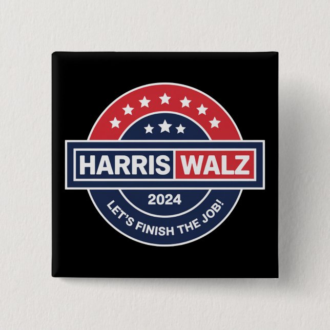 Harris Walz 24 Kamala Harris Fru talman 2024 Knapp (Framsida)