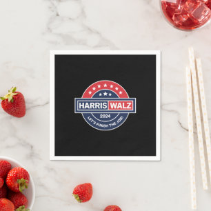 Harris Walz 24 Kamala Harris Madame President 2024 Pappersservett
