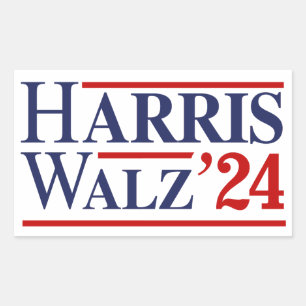 Harris Walz "24 Rektangulärt Klistermärke