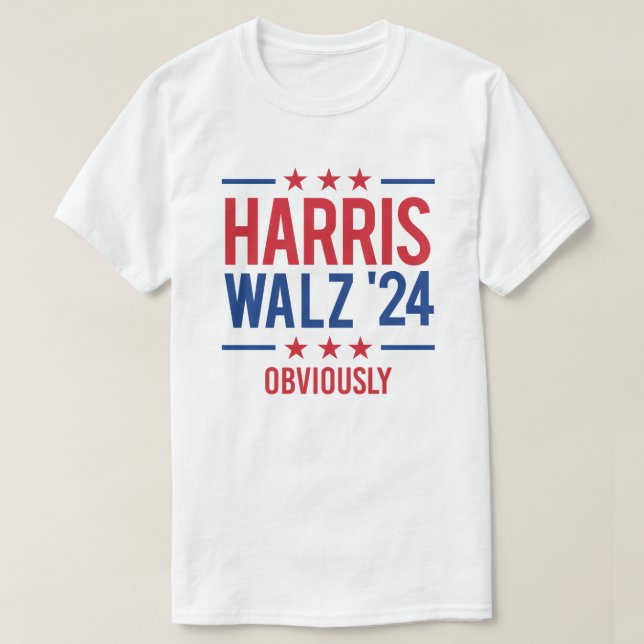 Harris Walz "24 - uppenbarligen T Shirt (Design framsida)