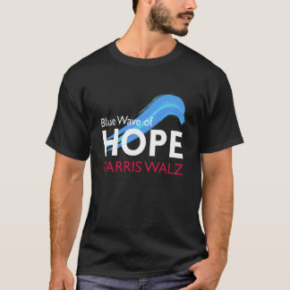 Harris Walz Blue Wave of Hope T Shirt