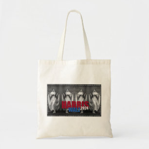Harris-Walz cat dam tote bag Tygkasse