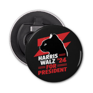 Harris Walz Chilless Cat Dam T-Shirt Flasköppnare