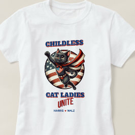 Harris Walz Chilless Cat Dam Unite Hero Cat T Shirt