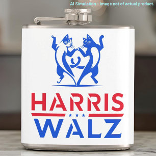 Harris Walz, Dancing Cats, Anpassningsbar QR Code, Fickplunta