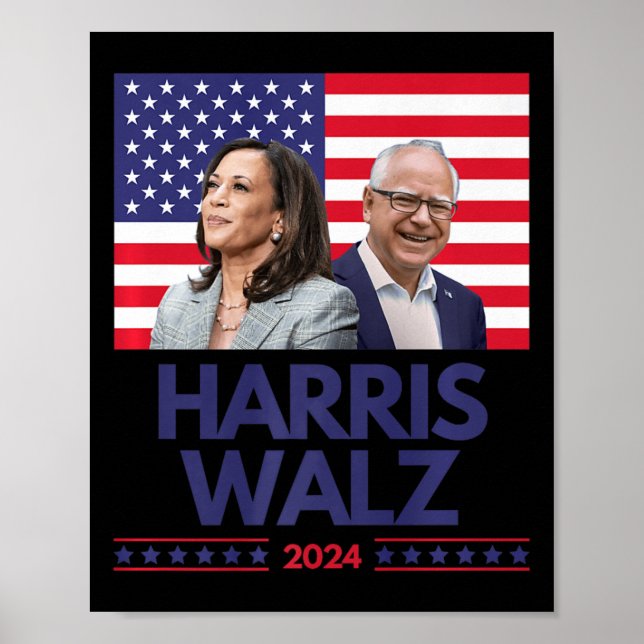 Harris Walz Election Kamala Harris Tim Waltz Ameri Poster (Framsidan)