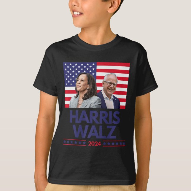 Harris Walz Election Kamala Harris Tim Waltz Ameri T Shirt (Framsida)