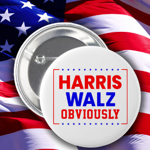 Harris Walz Gianni Kamala Harris för president Knapp