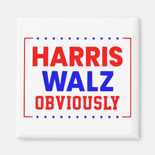 Harris Walz Gianni Kamala Harris för president Magnet (Framsidan)