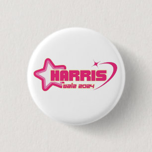 Harris Walz Girly Rosa Stars and Hearts President Knapp