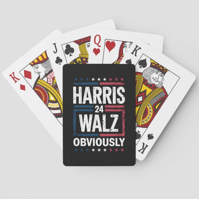 Harris Walz Givetvis Harris Waltz 2024 Val Casinokort (Baksidan)