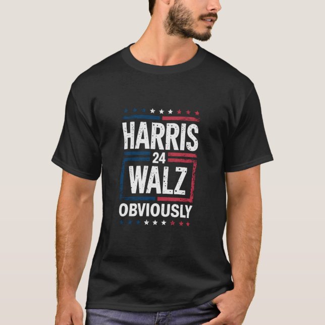 Harris Walz Givetvis Harris Waltz 2024 Val T Shirt (Framsida)