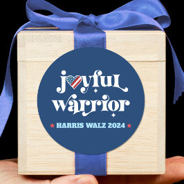 Harris Walz Glatt Warrior Navy USA flagga Heart Runt Klistermärke