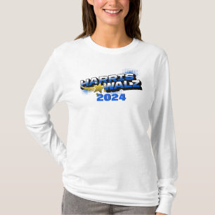 Harris & Walz Guld Star Long Sleased T Shirt
